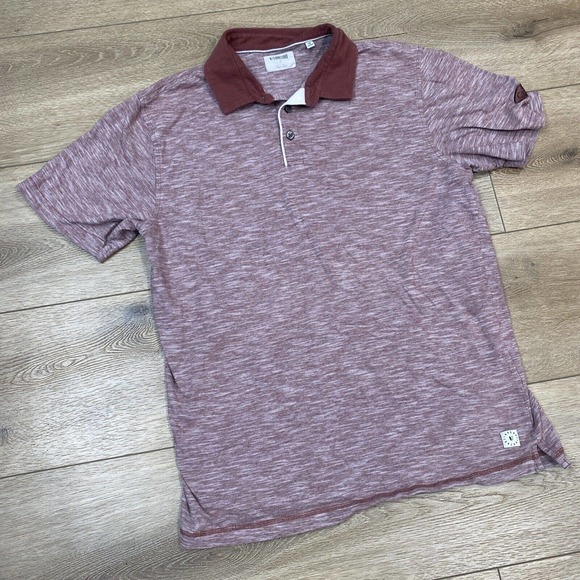 Link Soul Polo Shirt Mens L Red Short Sleeve Casual Cotton - Picture 1 of 5